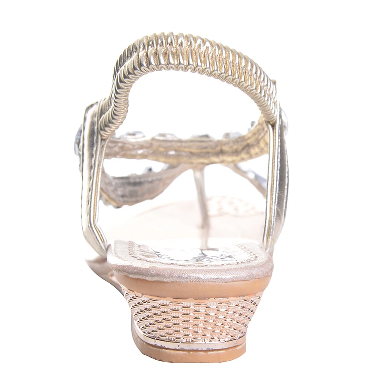 HEE GRAND/Брендовые женские босоножки на плоской подошве Вьетнамки со стразами