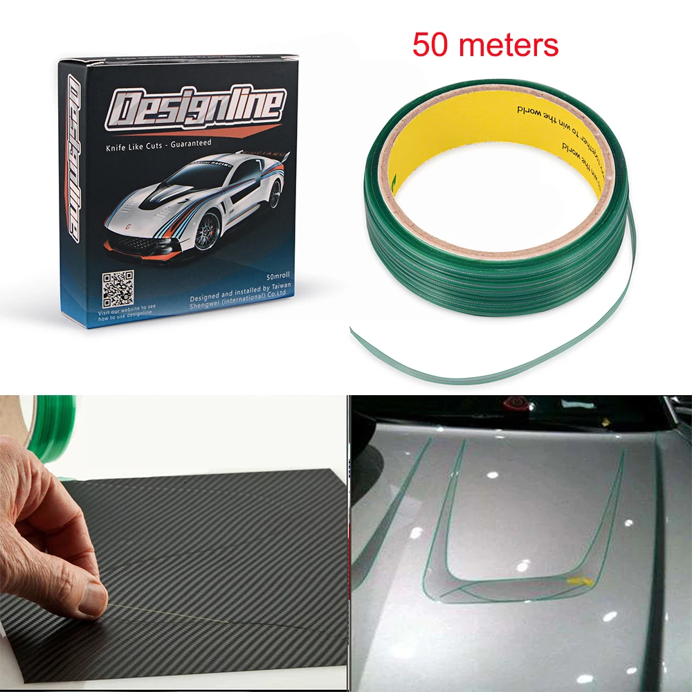 Виниловая лента EHDIS 5/50 м для автомобильных наклеек с ножом, дизайн линии, обмотка пленкой для автомобиля, пинг, режущая лента, нож, инструмент для стайлинга автомобиля, аксессуары