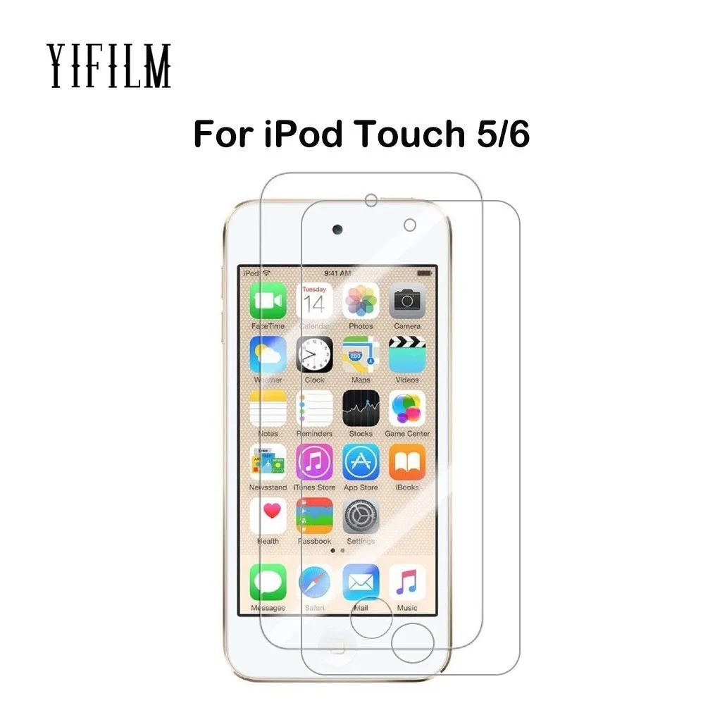 Для Apple iPod Touch 6th Gen 5-го поколения прозрачная Задняя накладка чехла из ТПУ 9H 0,3 мм 2.5D пленка из закаленного стекла для iPod Touch6