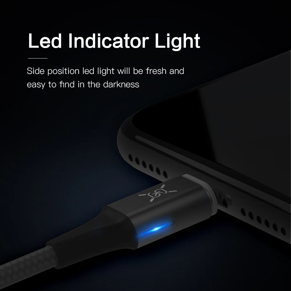 SIKAI 3A Магнитный USB кабель для Iphone X Max 7 8 синхронизация данных 3 в 1 быстрой зарядки