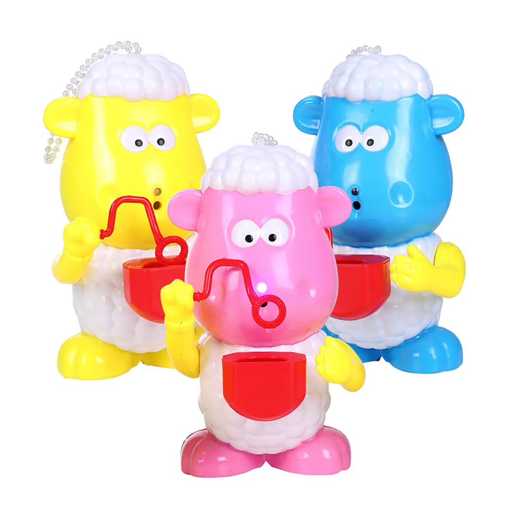 Игрушки Bubble для детей милый Овцы автоматический светодиодный Музыка пузырь машины игрушки пузыря воздуходувка вечерние летняя уличная игрушка