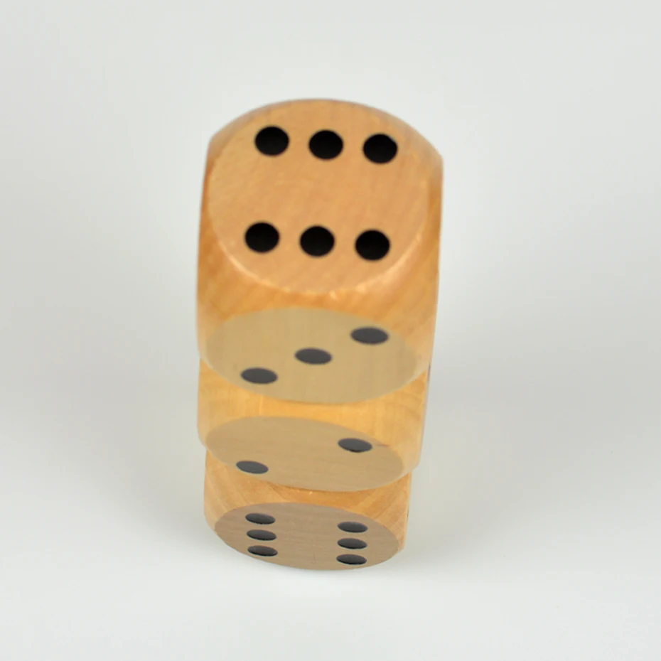 High Quality 60mm Wooden Dice Giant Digital 6cm Wood Number Dices Adult Children Toy For Club/Party/Family DIY Games | Спорт и