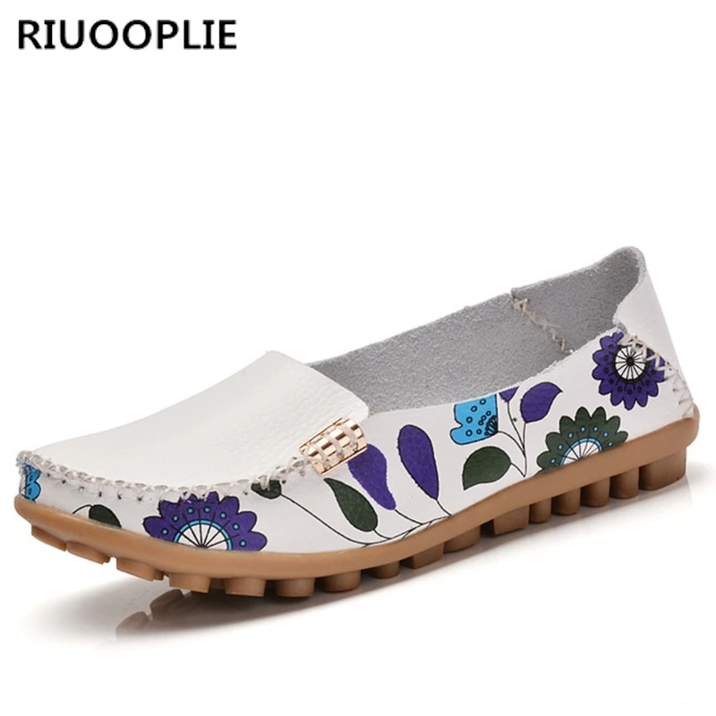 Туфли RIUOOPLIE женские из натуральной кожи балетки без застежки плоская подошва
