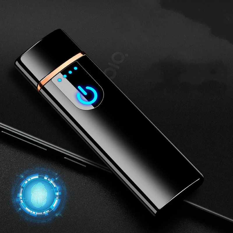Металлический ветрозащитный Usb Зарядка Электрический Пальчиковый сенсорный