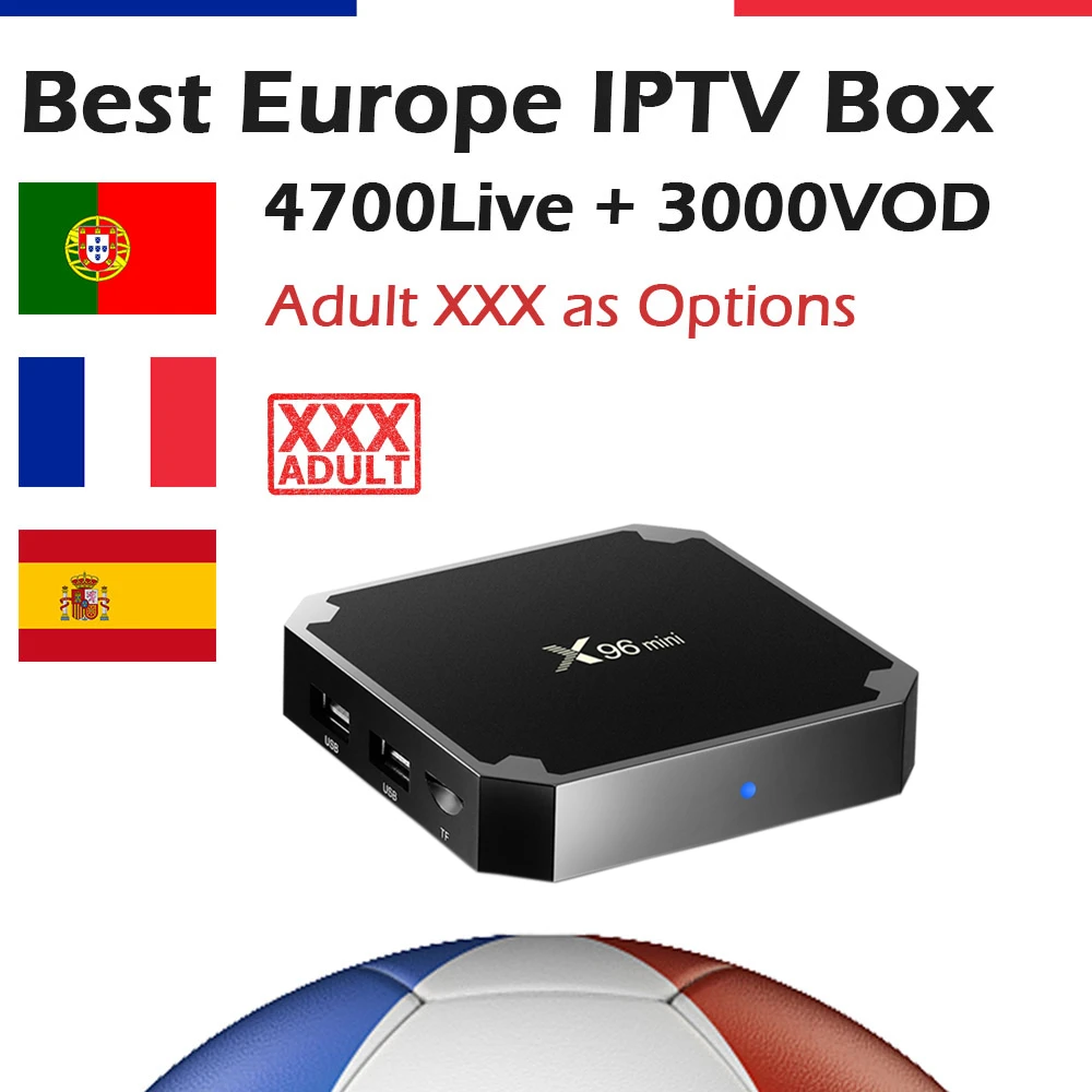 GOTiT французский IPTV 4K UHD X96 Мини Android Box+ 5000 король Отт IPTV Испанский Арабский португальский взрослый телеприставка