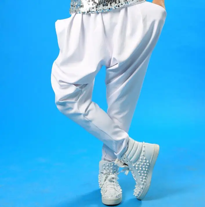 Мужские штаны шаровары для сцены певицы танцев рок модные уличная звезда новинка