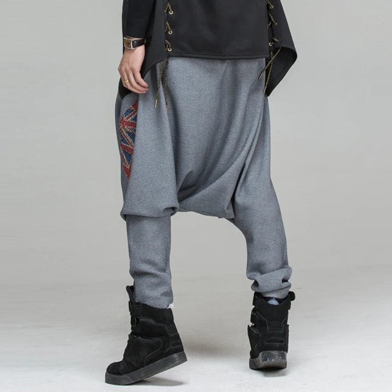 Spring design loose fertilizer increase code casual pants crotch trousers men's big | Мужская одежда