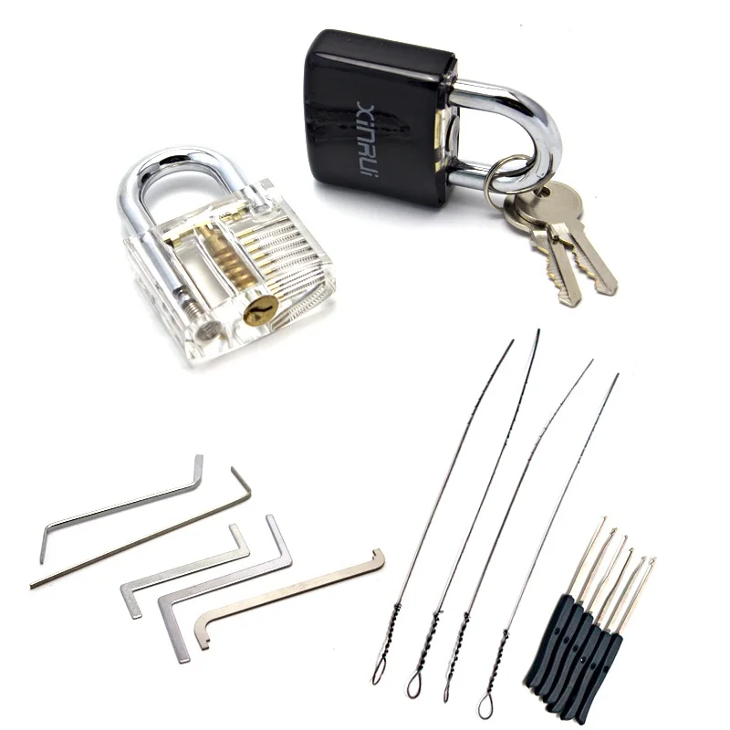 Xinrui экстрактор сломанных ключей с прозрачным замком силиконовым набором замков