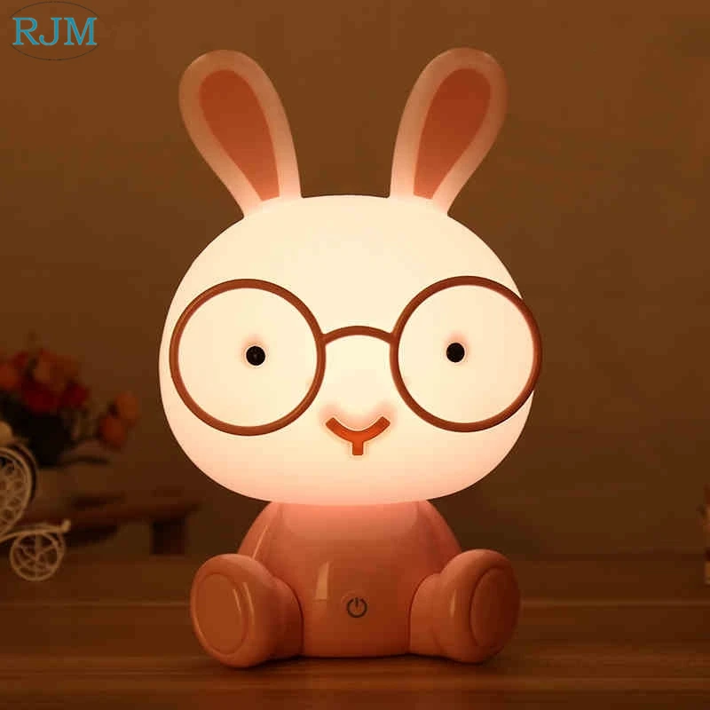 Милый красивый кролик ночные светильники для детской спальни светодиодные