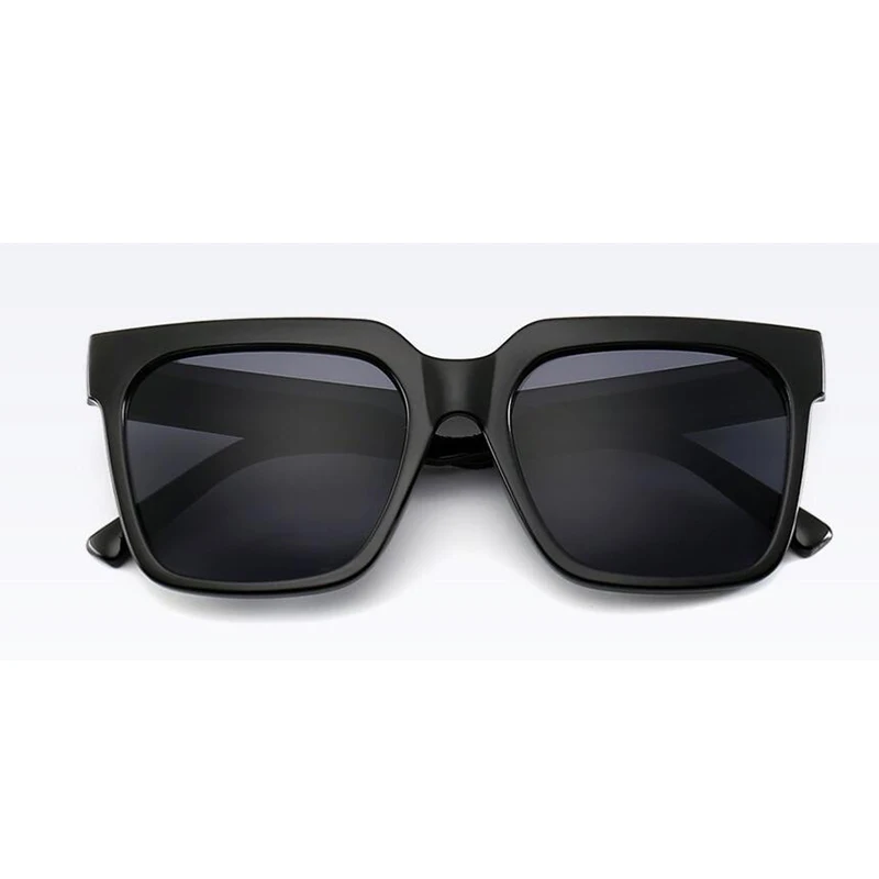 Oversized Bright Black Square Sunglasses Designer Brand Luxury Women Italy Vintage Retro Big Frame Plastic Men UV400 | Аксессуары для