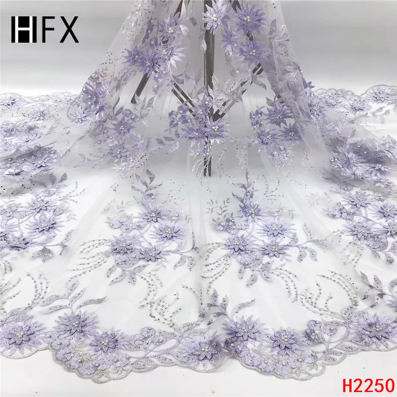 HFX 2019 новый стиль французская сетчатая кружевная ткань 3D цветок в африканском