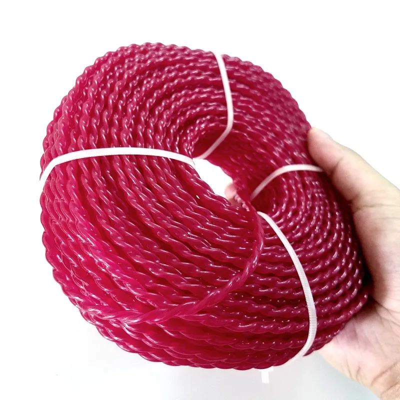 Newest 3mm Brush Cutter Strimmer Line Mowing Nylon Trimmer Rope Wire Oval Straw 60M Lawn Mower Accessory | Инструменты