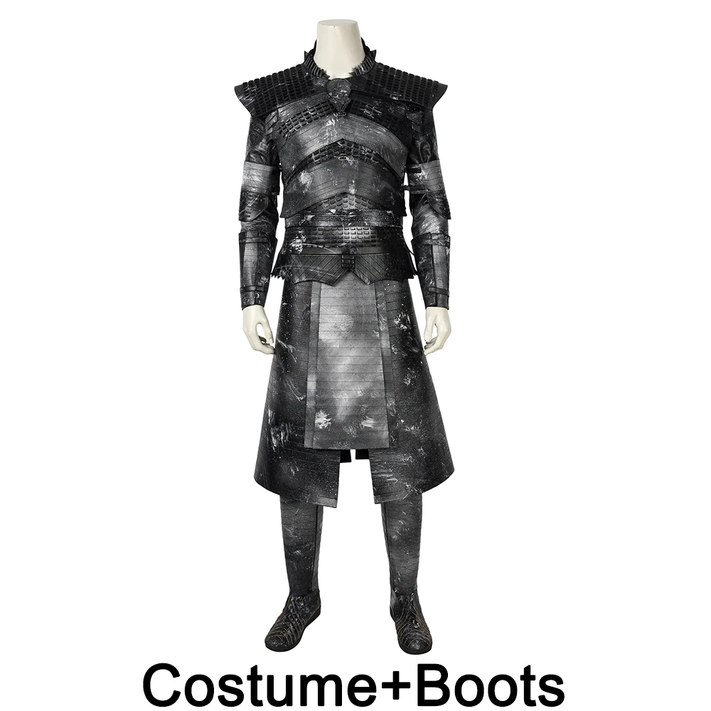 Игра престолов 8 Ночной Король Косплей Костюм Хэллоуин наряд - Цвет: Costume Boots