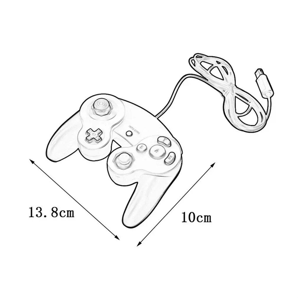 Пластиковый чувствительный проводной игровой контроллер, джойстик для GameCube для nintendo, игра для wii, профессиональный игровой контроллер