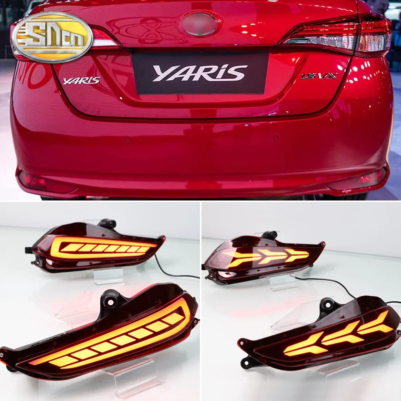 2 шт. светодиодный фонарь светильник для Toyota Yaris 2017 2018 заднего бампера отражатель