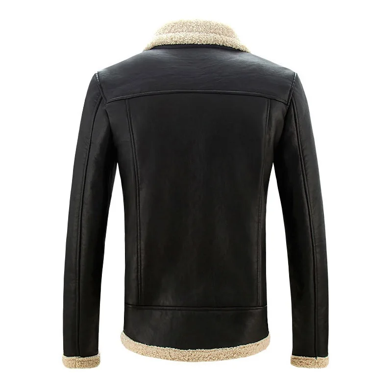 Мужская кожаная куртка теплая зимняя с мехом из овчины 2018|men leather jacket|leather jacketleather