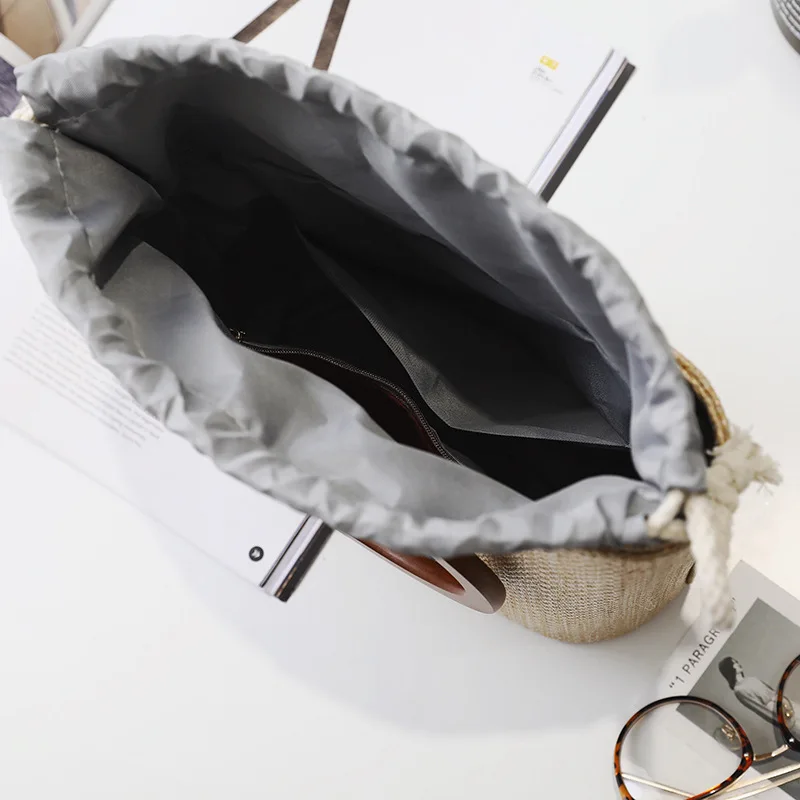 

SUDS Brand Summer Holiday Knitting Beach Bags Women Large Capacity Handmade Woven Tote Bags Female High Quality Crossbody Bags