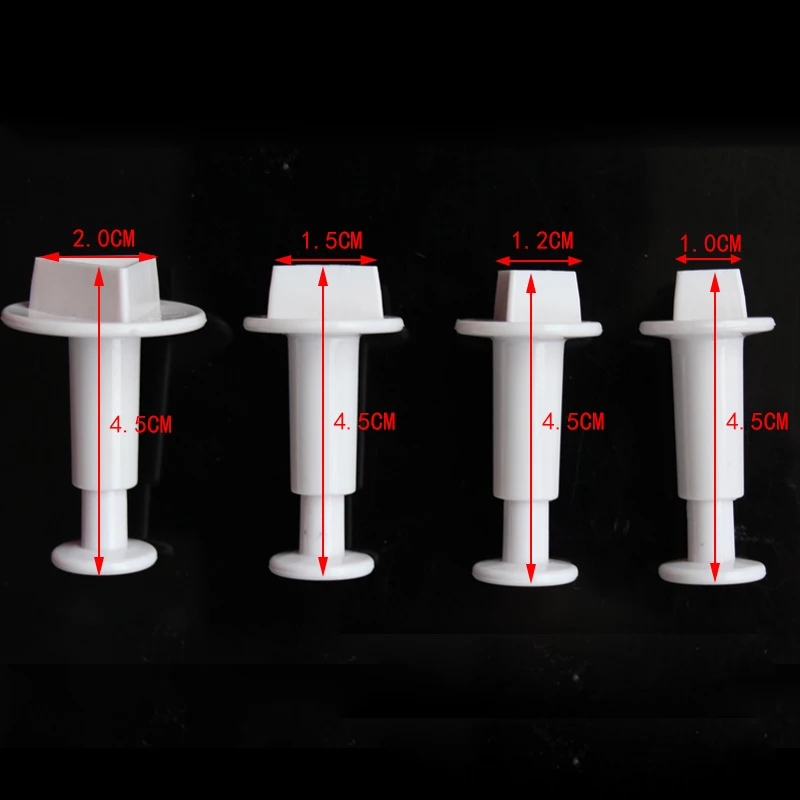 4 шт./компл. пищевой пластик Tri-angle формы для печенья и бисквитов резак Плунжер