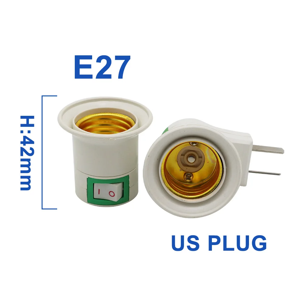 2 шт./лот GU5.3 MR11 MR16 G4 держатель лампы конвертер E27 T5 T8 2G11 основание светильника E40 E14 B22 светильник гнездо usb адаптер сша ес разъем для светодиодный - Цвет: E27(US Plug)