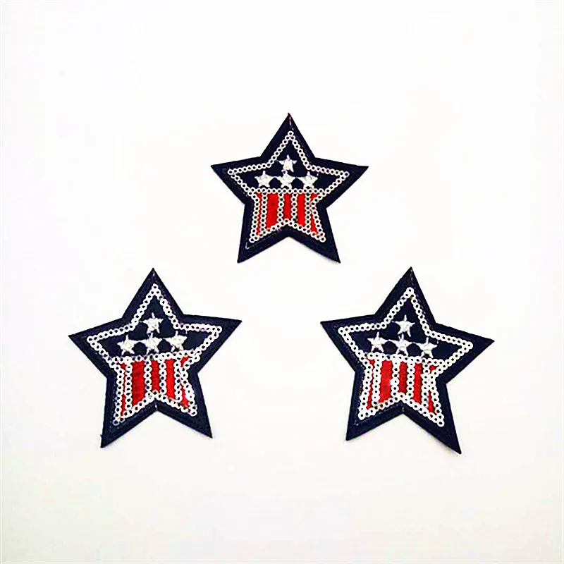 10Pcs Special Star Sequins Patches For Clothing Iron On Patch Embroidered Appliques DIY Apparel Sewing Stickers Badges | Дом и сад