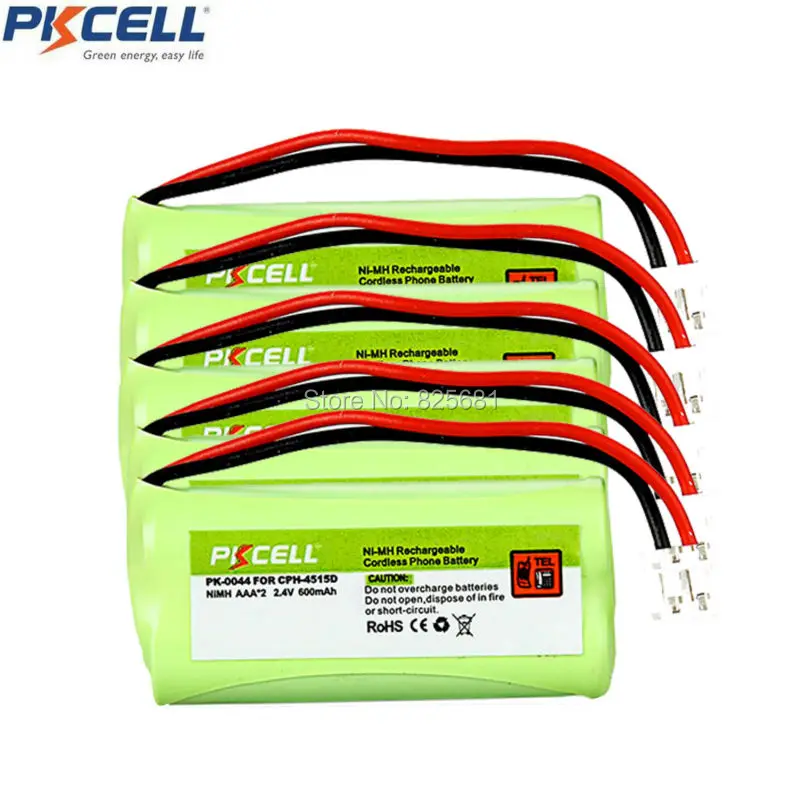 5 шт. PK 0044 CPH 4515D 2 4 в 600 мАч AAA NIMH аккумуляторная батарея для телефона|battery a|battery battery