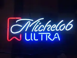 

Michelob ультра Стекло неоновый светильник вывеска пивной бар
