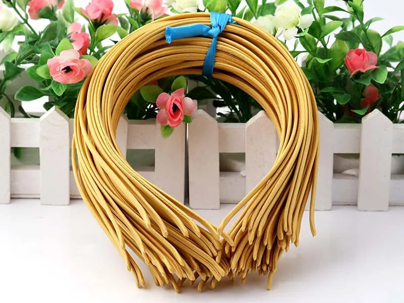 19 Crystal Yellow 5 шт./лот, 20 цветов, ручная работа, атласные, покрытые смолы, повязки для волос для женщин и девочек, цельная повязка для волос повязка на голову "сделай сам", детский обруч на голову - Окраска металла: 19 Crystal Yellow