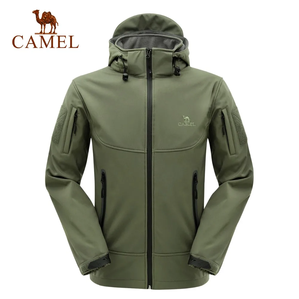 CAMEL, Мужская Флисовая Куртка, полиэстер, для кемпинга, походов, куртки, ветрозащитная, водонепроницаемая куртка, Мужская, от дождя, ветровка