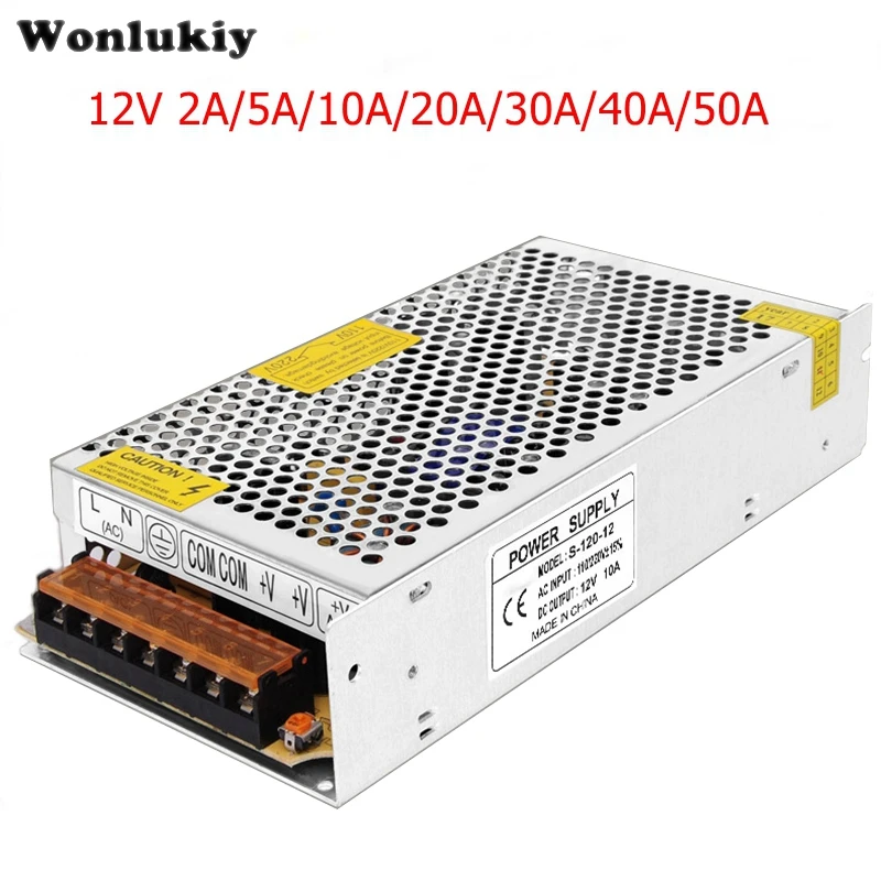 AC 110 В 220 к DC 12 2A 5A 10A 20A 30A 40A 50A трансформатор Питание переключатель адаптер драйвер