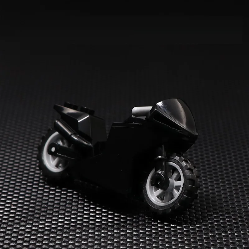 Гоночный мотоцикл черное оружие игрушки аксессуары Playmobil город военные фигуры