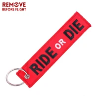 motorcycle keychain fashion cool key chains ride or die keychains jewelry embroidery key tag aviation gift llavero car key ring