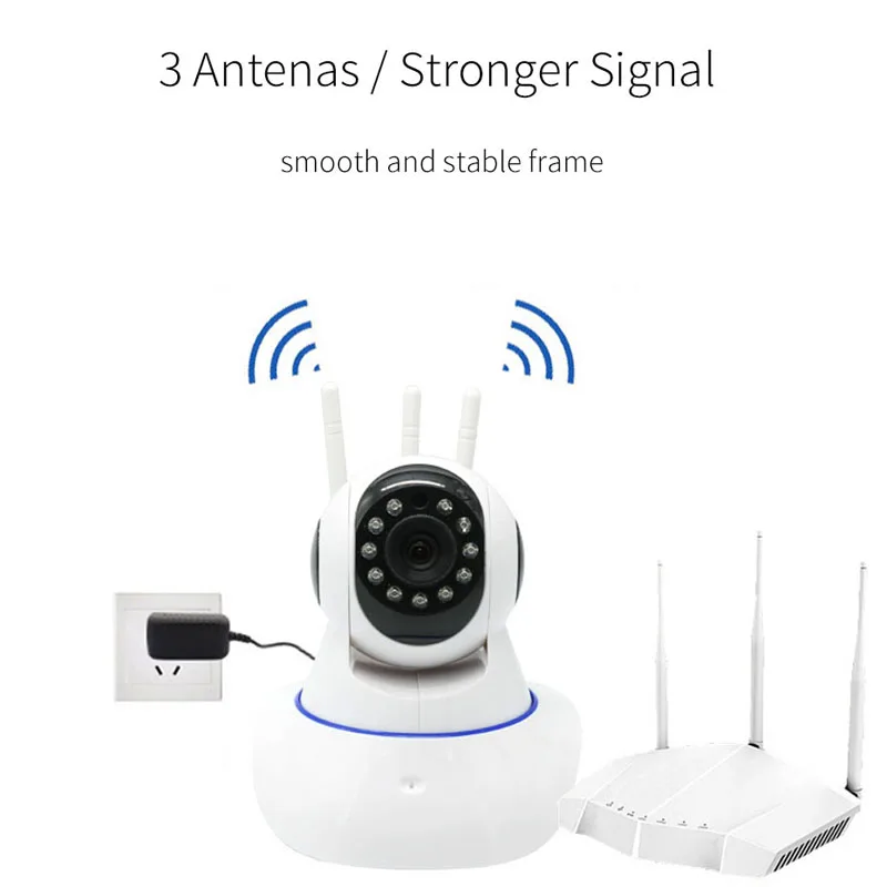 OUSU 3 антенны onvif Инфракрасная IP камера wifi CCTV kamera Домашняя безопасность 1080P PTZ camara de