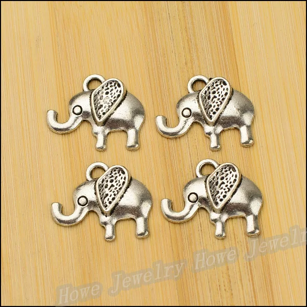 

60PC New fashion Elephant pendant Tibetan silver fits for European vintage Charm Bracelet Collier DIY jewelry