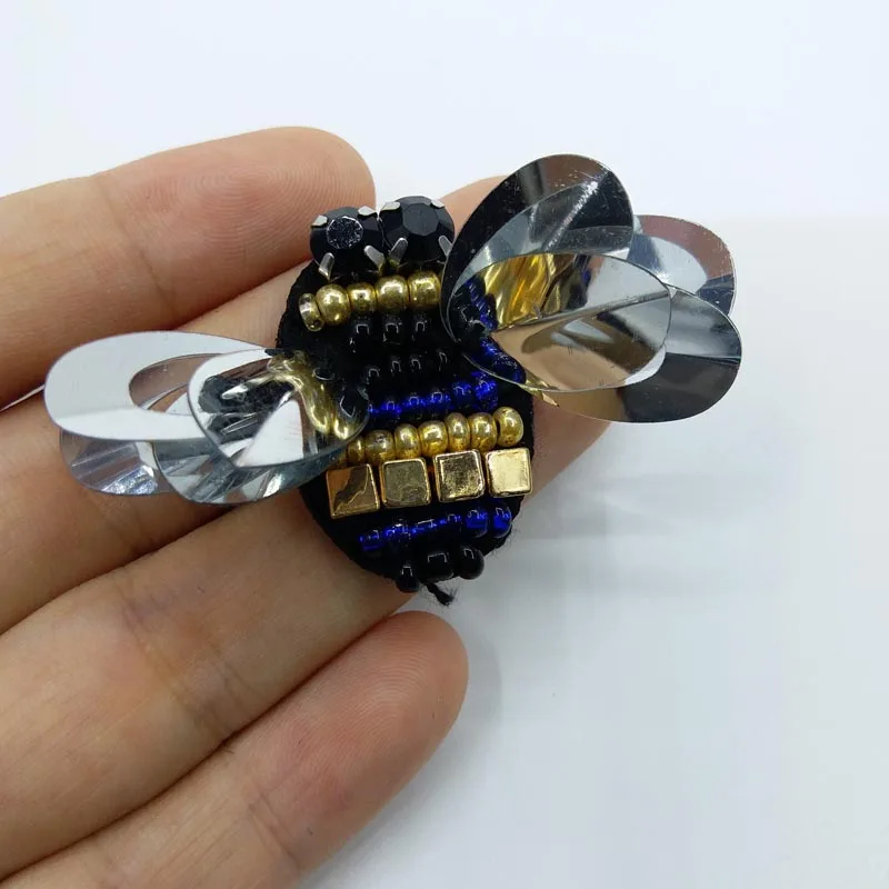 5 шт./лот декоративные патчи для одежды с пчелиной стрекозой и стразами