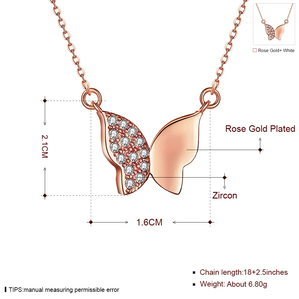 Золотистое ожерелье с подвеской в виде бабочки Ювелирное Украшение кристаллами