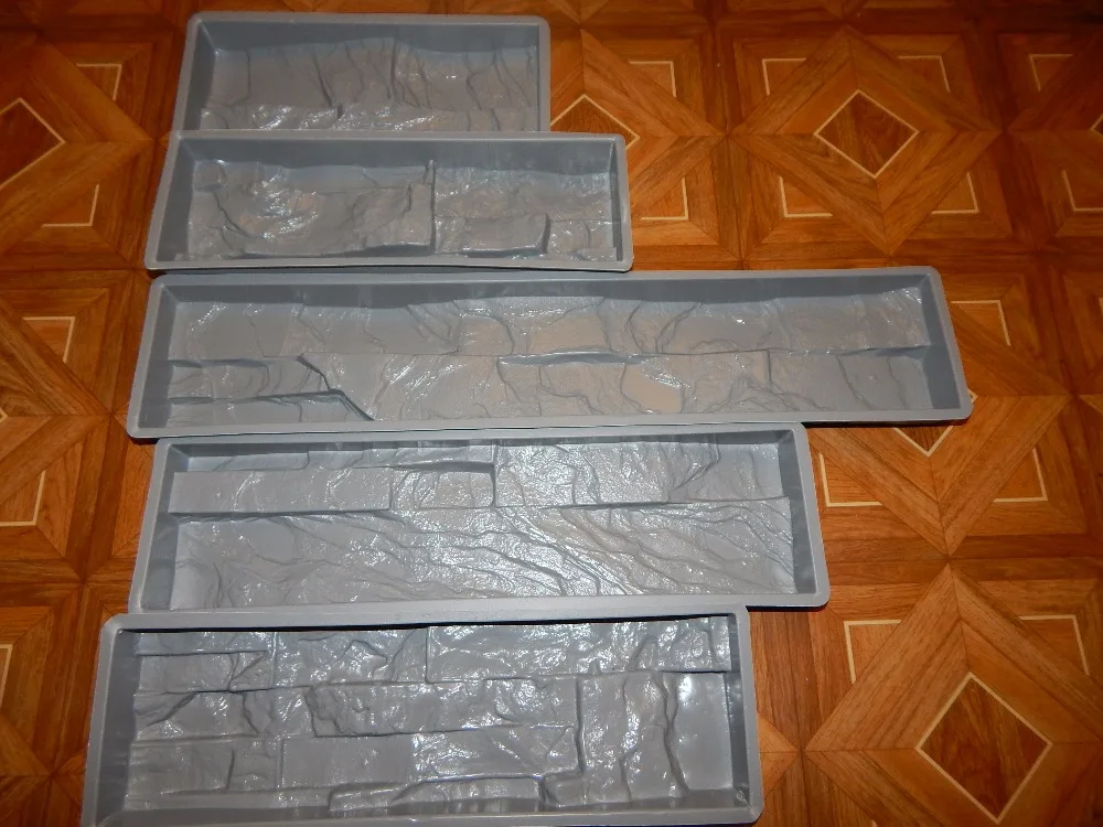 Набор из 5 пластиковых форм для бетон гипс каменная стена ABS плитка бетонная форма