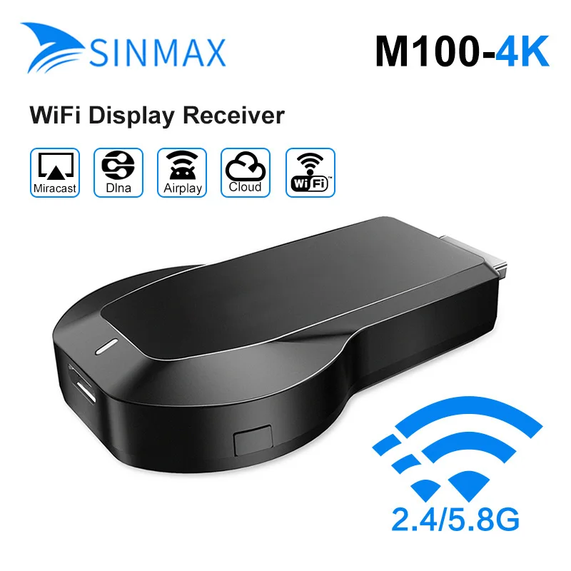 4K 2,4+ 5,8 Ghz Anycast 4k+ 1080P HD tv Stick беспроводной WiFi Дисплей ТВ Ключ Приемник Airplay медиа стример адаптер медиа дисплей