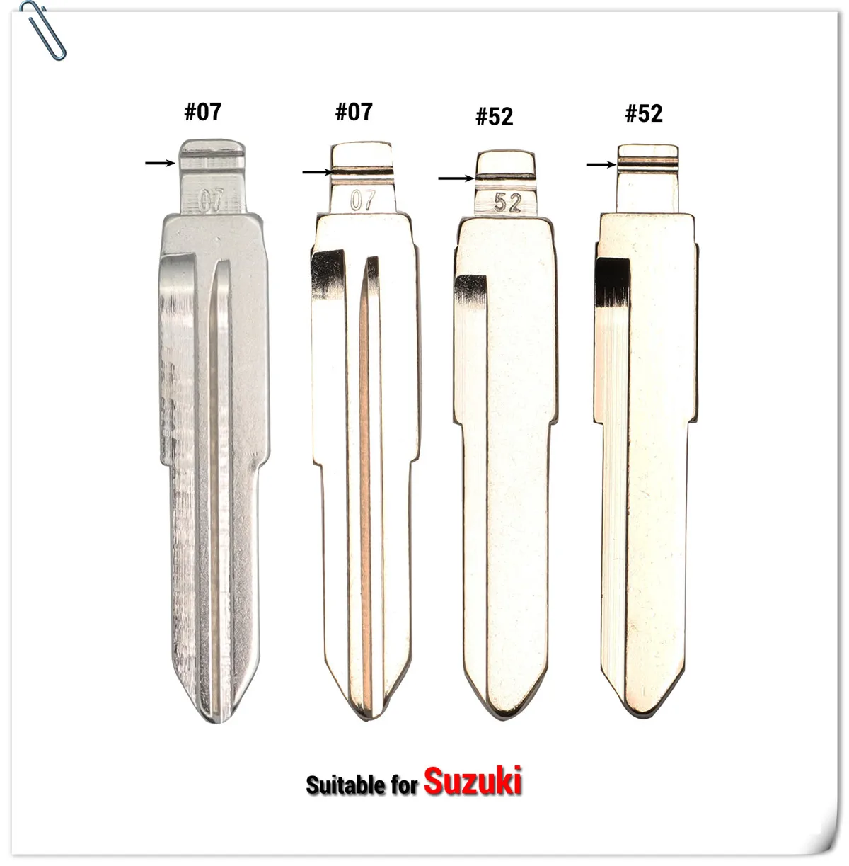 Jingyuqin#52 07# Складной флип неразрезанный ключ для Suzuki Swift Isuzu no.52 Замена