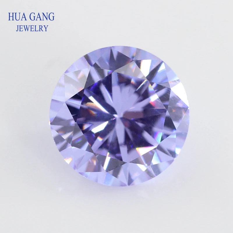 

Лавандовый, кубический цирконий круглая форма 5A бриллиант огранки Свободный CZ камень искусственные камни для ювелирных изделий 11 ~ 20 мм Бес...