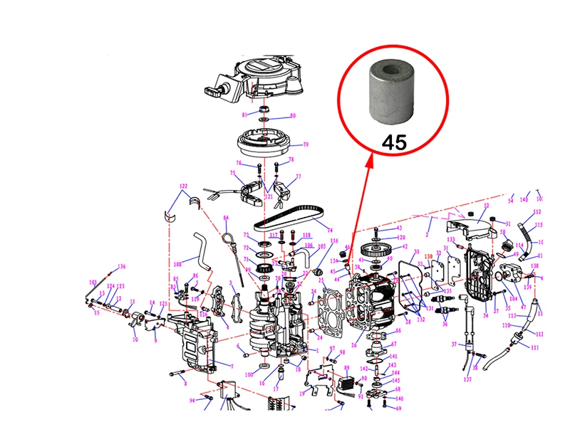 Hidea анод для YMH F9.9SMHA 6G8-11325-00-00 подвесной мотор