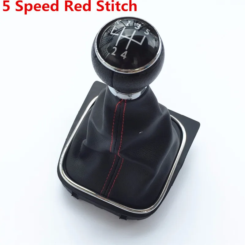 B0088 Для Volkswagen VW Golf 5 V MK5 MK6 Jetta R32 2004- автомобиль-Stying 5/6 speed Stick ручка переключения передач с кожаным багажником чехол - Название цвета: B0088