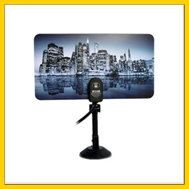 Цифровая комнатная ТВ антенна HD/DTV/UHF/VHF/FM усиление 35dBI разъем IEC с