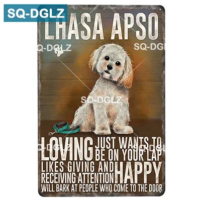 [SQ-DGLZ] собака/такса/немецкая овчарка/лабрадор/лхаса апсо/лабрадудл/чихуахуа/кокер спаниель металлический знак друг таблички - Цвет: 1776