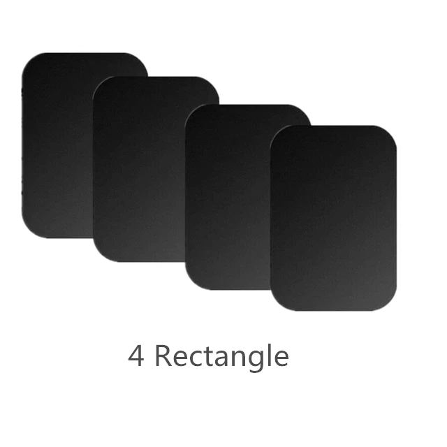 4Rectangle Металлическая пластина, Магнитная подставка для мобильного телефона, универсальная запасная металлическая пластина, комплект с клеем для iphone x, магнитный автомобильный держатель для телефона - Цвет: 4Rectangle