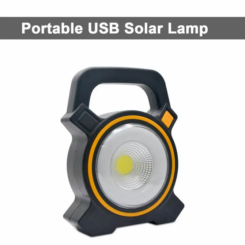 Rechargeable 30W COB LED Flood Light Outdoor Garden Work Spot Lamp USB Solar