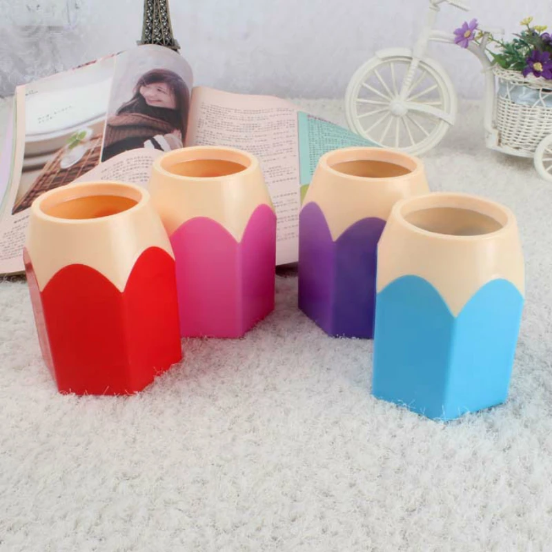 Творческий ваза для ручек карандашный горшок Настольный держатель щеток макияжа