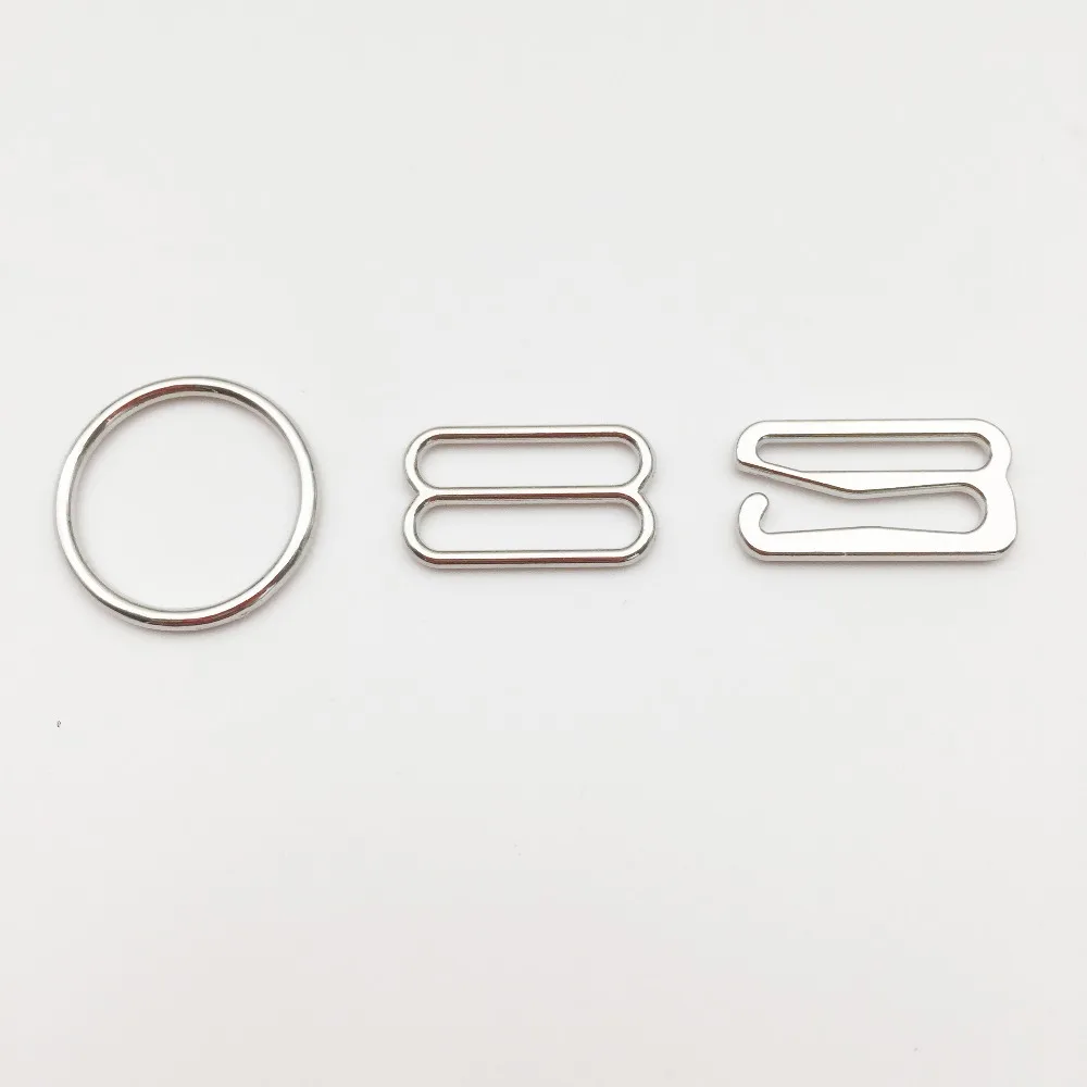 

100pcs/lot Silver Bra Strap Adjustment Buckles Rings Sliders For Lingerie Adjustment DIY Accessories