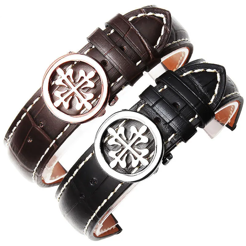Кожаный браслет подходит для наручных часов patek philpe ремешок из коровьей кожи