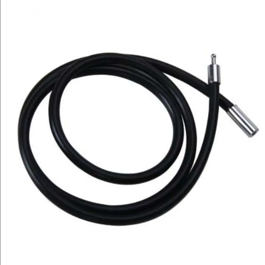 3 мм черный резиновый шнурок для ожерелья с застежкой из нержавеющей стали 18