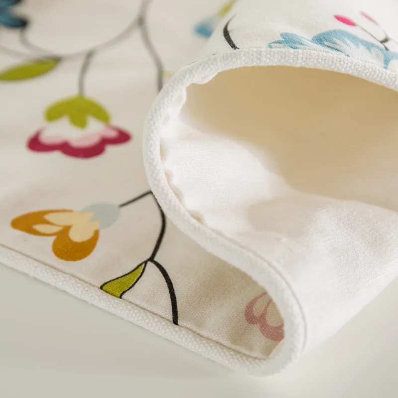 Свежие Ретро растения цветы настольная дорожка коврики из ткани флаг-кофейный